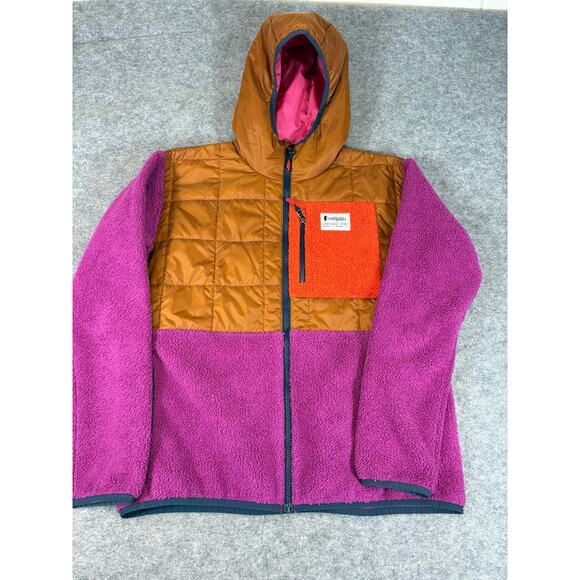 Cotopaxi Quilted Fleece Jacket Womens Medium Colorblock Hooded Winter Gorpcore - Picture 1 of 5